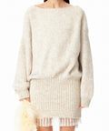 Cozy Oversized Ribbed Knit Sweater Dress