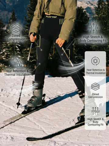 Thermal Contoured High Stretch Ski Leggings