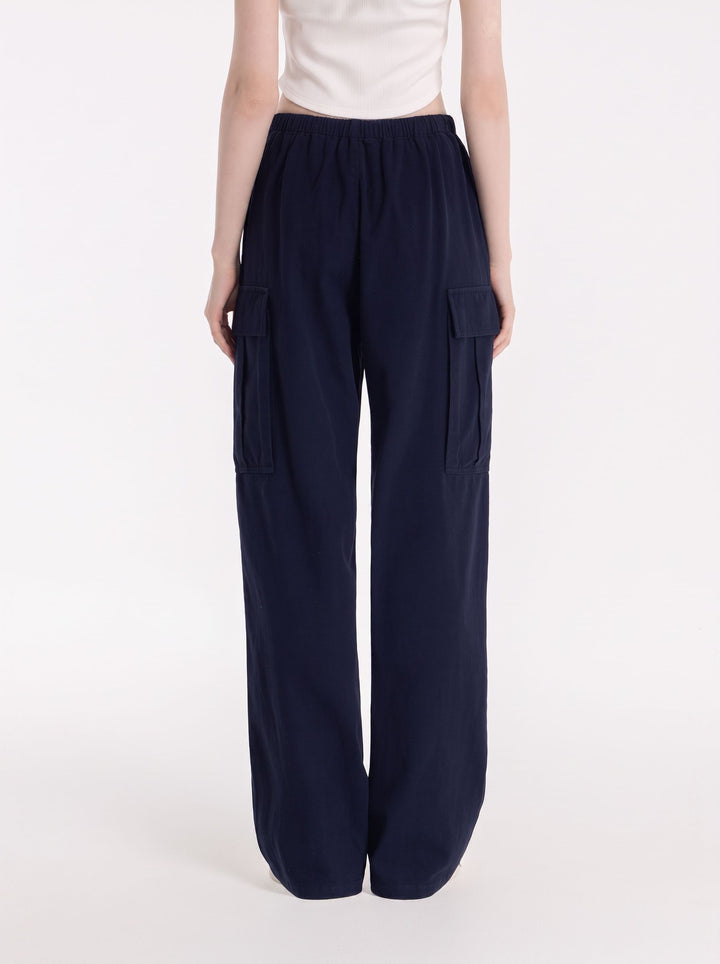 Graphic Patch High Waisted Cargo Pants