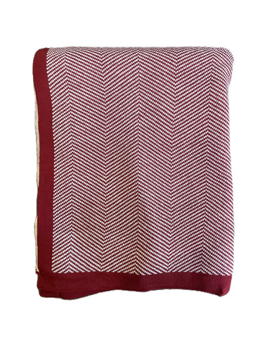 Soft Herringbone Cotton Throw Blanket