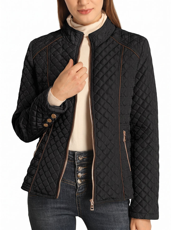 Lightweight Quilted Stand Collar Jacket