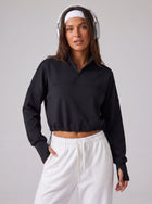 Cropped Half Zip Athletic Jacket