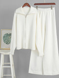 Cozy Ribbed Zip Knit Loungewear Set