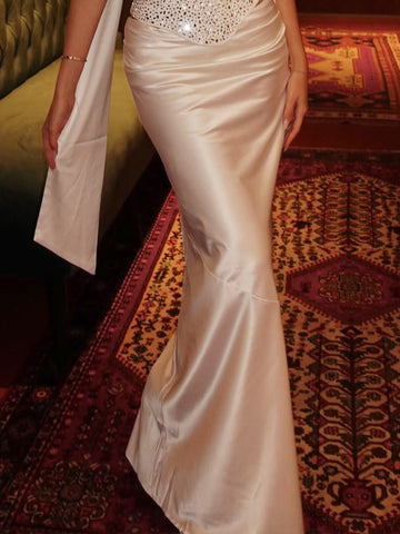 Glamorous Rhinestone Corset Maxi Skirt Set