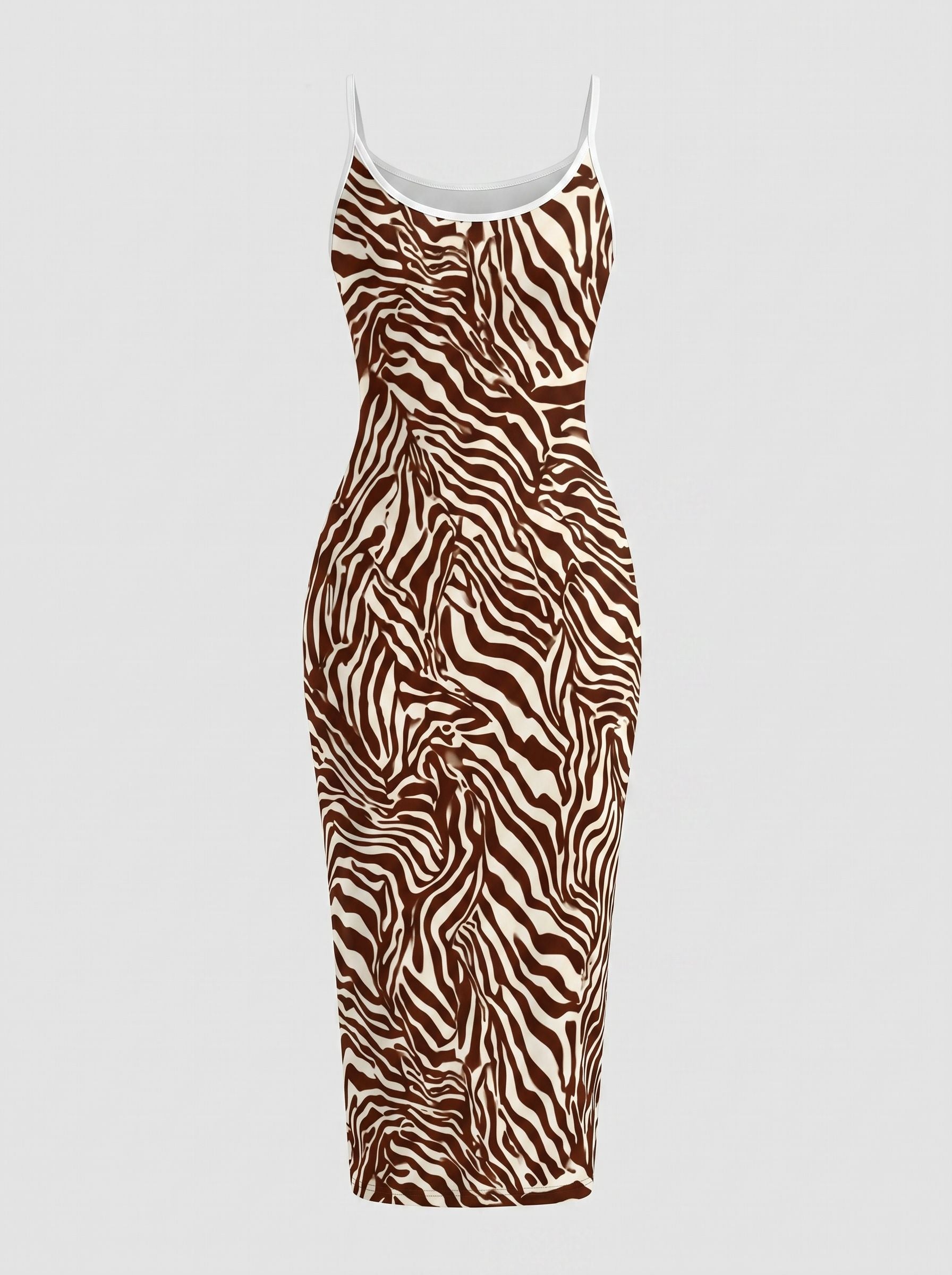CAPRI Floral Print Sleeveless Bodycon Midi Dress