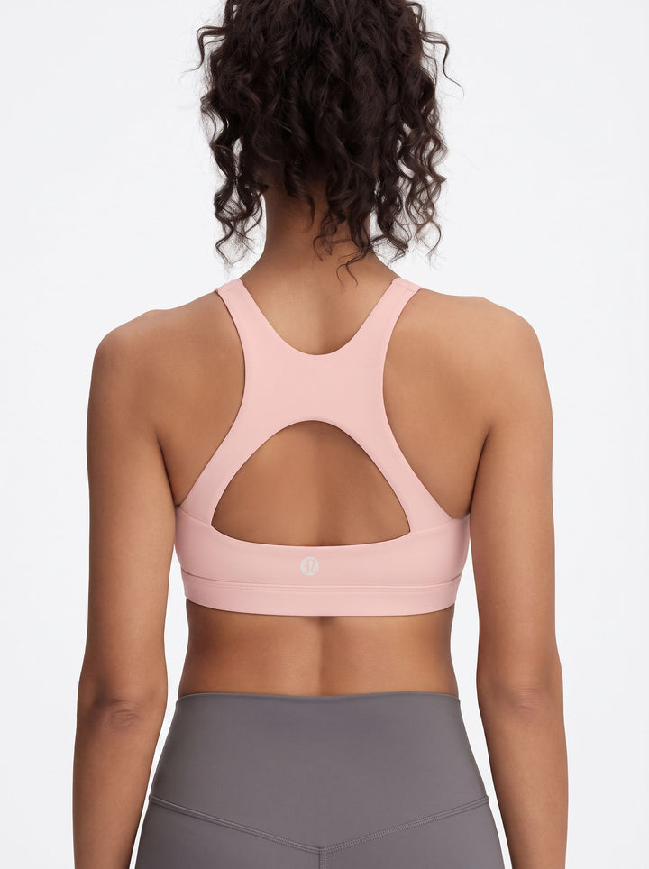 Breathable Cutout Back Sports Bra