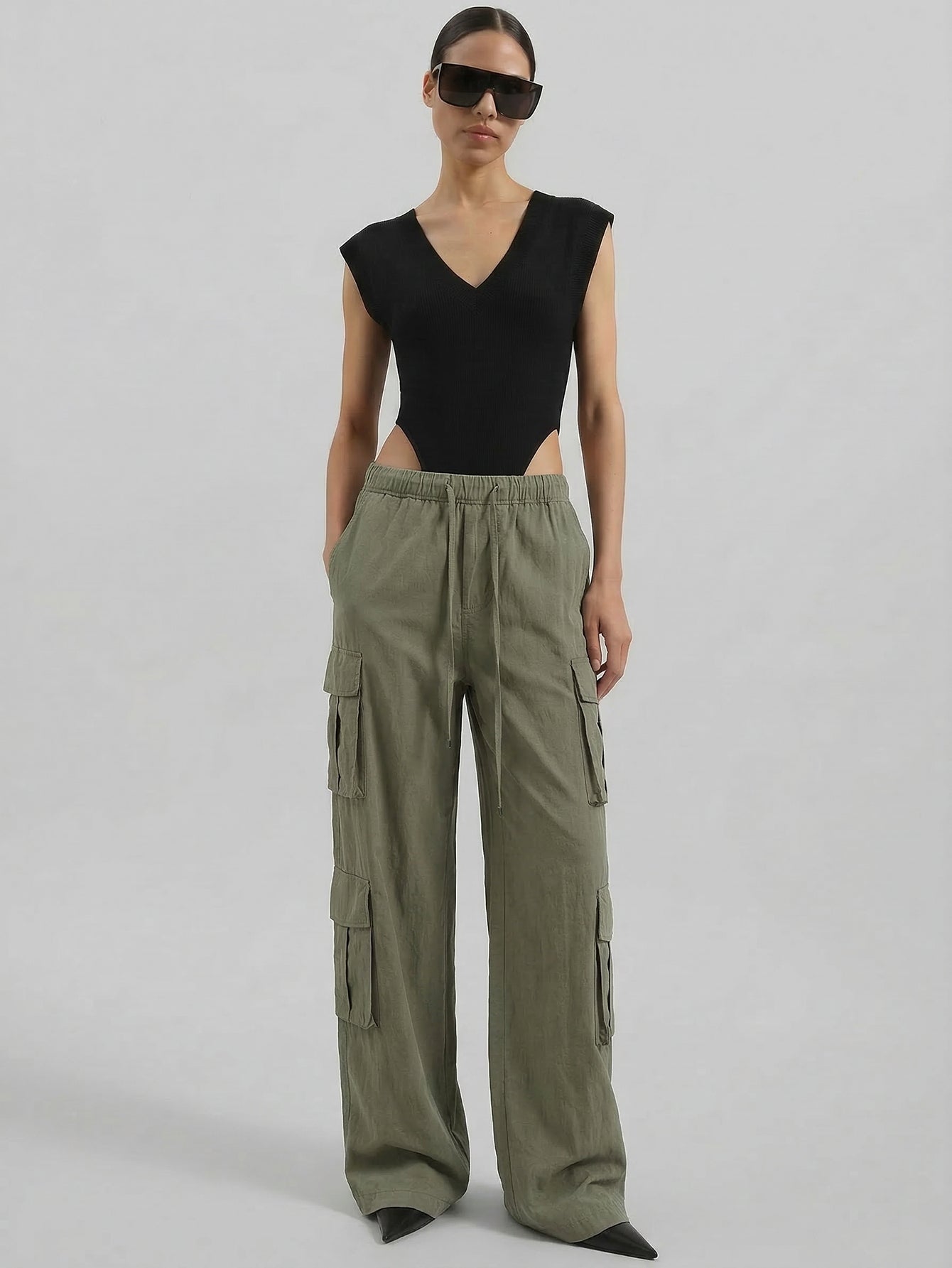 Relaxed Cargo Straight Pants