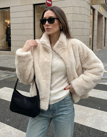 Cozy Cream Faux Fur Jacket