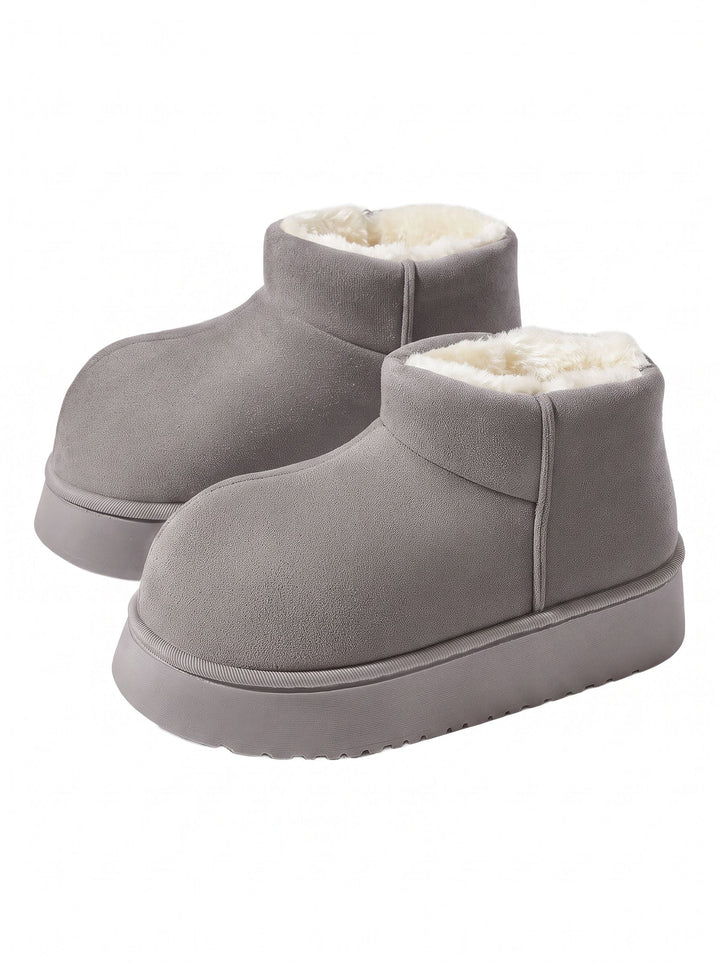 Cozy Faux Fur Platform Ankle Boots