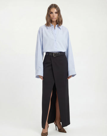 PU Leather Pleated Skirt