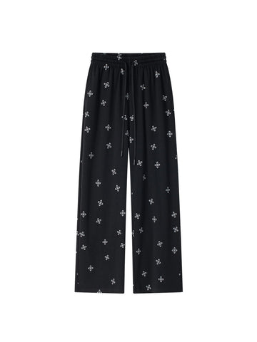 High Waisted Printed Wide Leg Pants