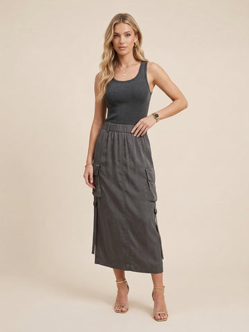 Paneled Detail Tank Dress