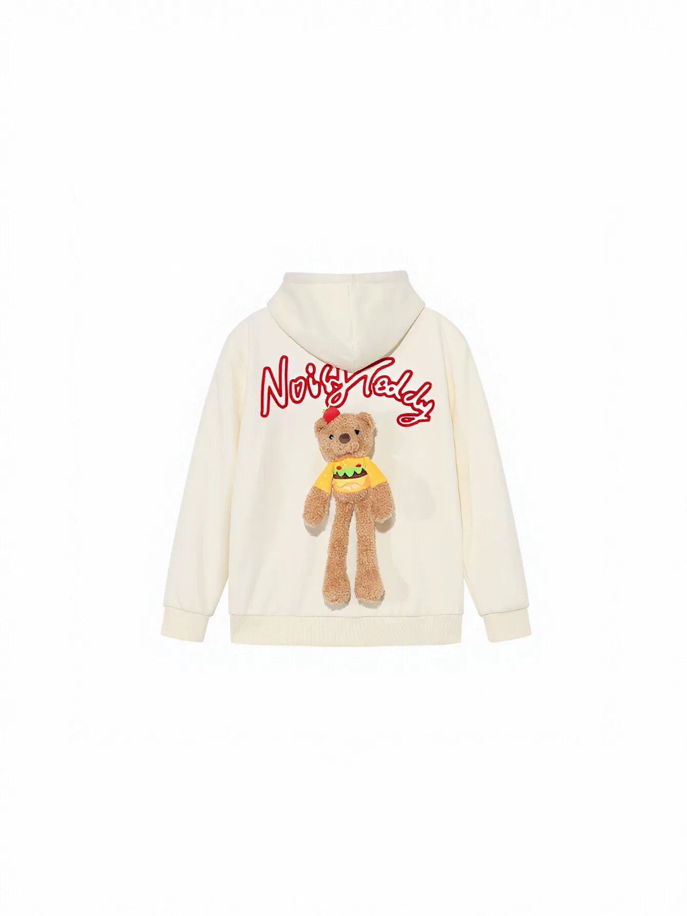 Cute Teddy Bear Graphic Hooded Jacket