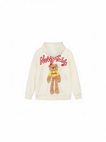 Cute Teddy Bear Graphic Hooded Jacket