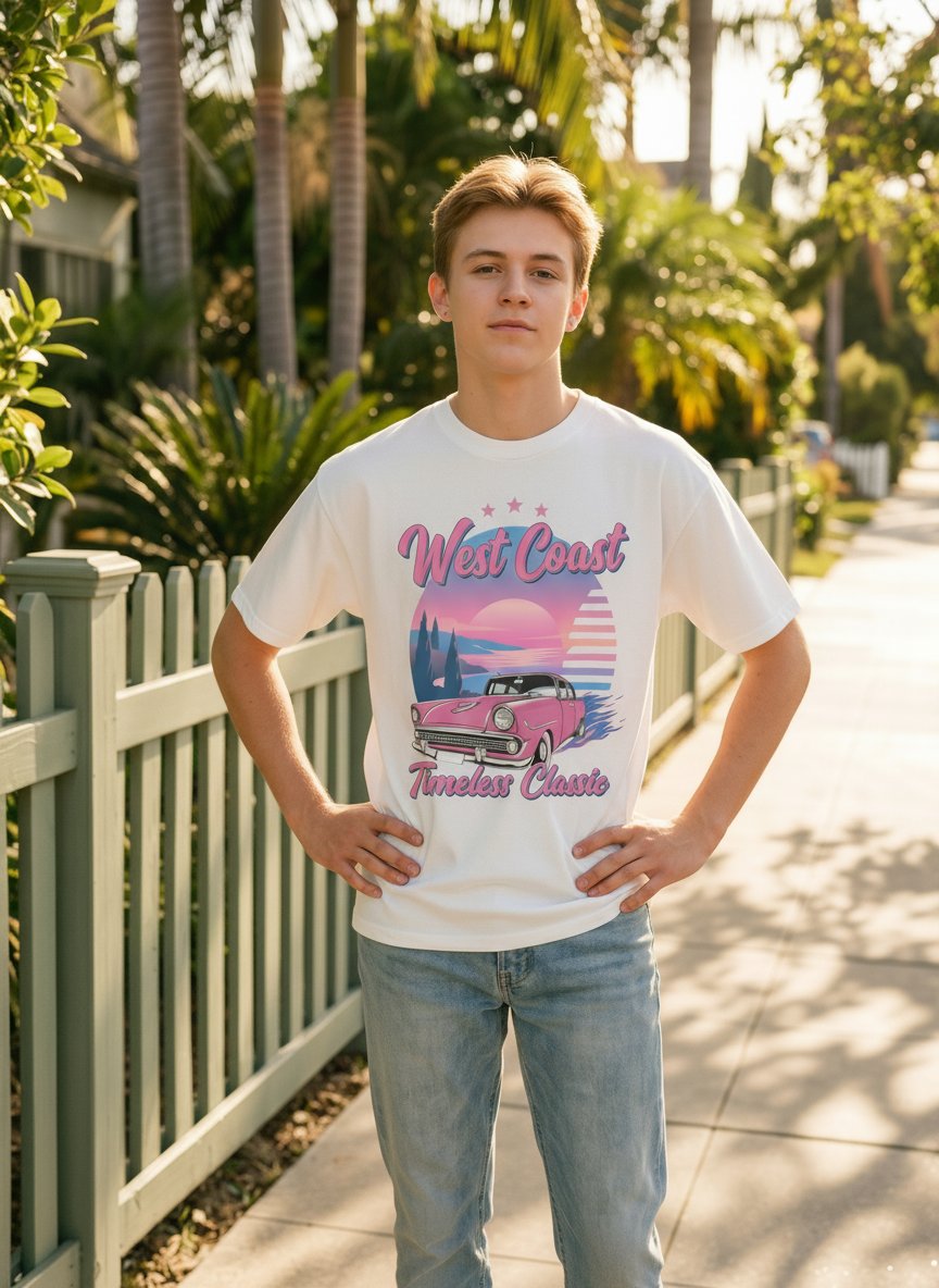 Vintage Retro Car Graphic T-Shirt