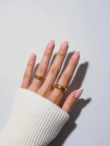 Classic French Almond Press On Nails
