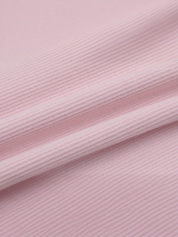 Button Detail Skinny-Fit T-Shirts