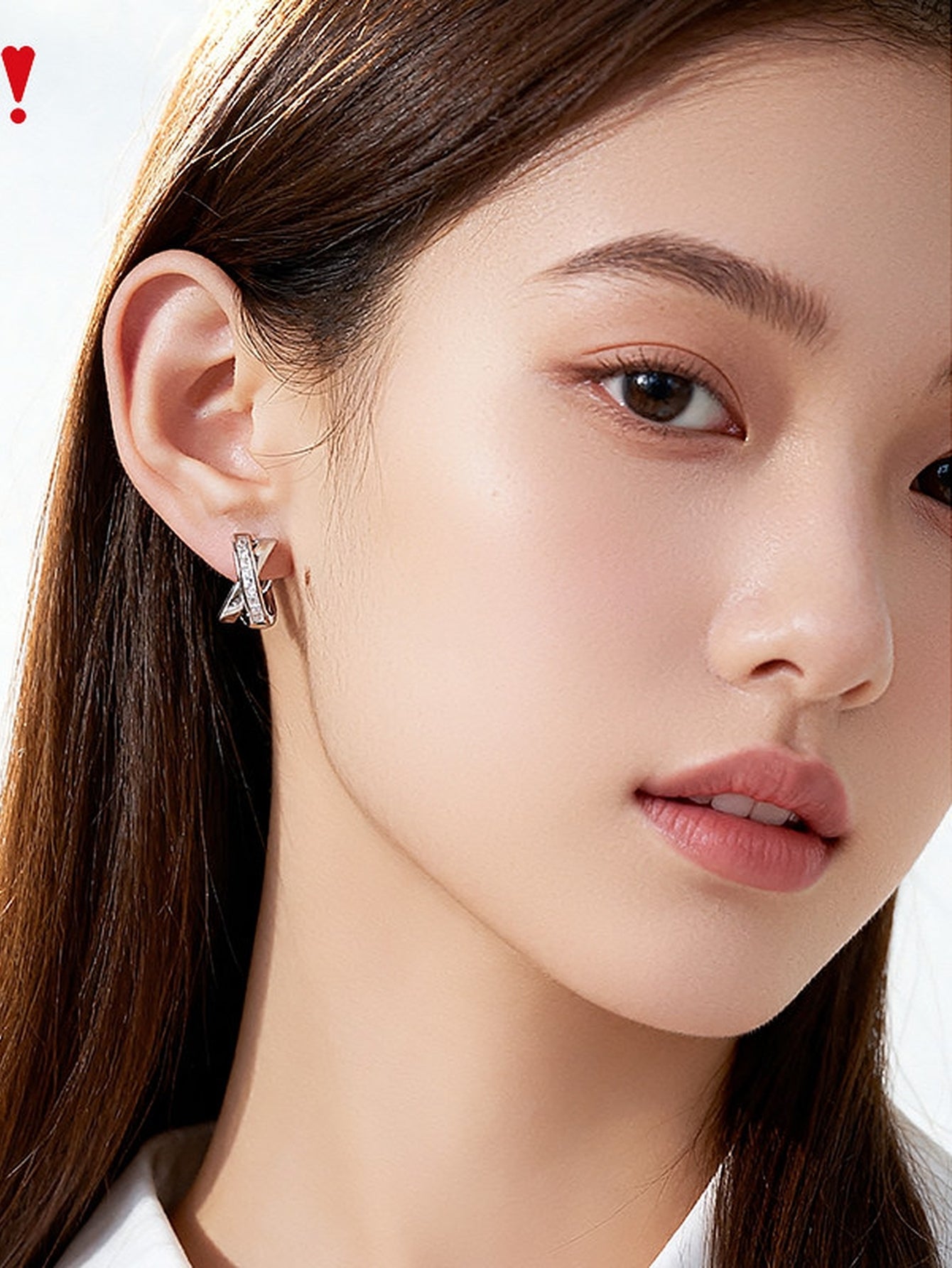 Elegant Sparkling Cross Huggie Earrings
