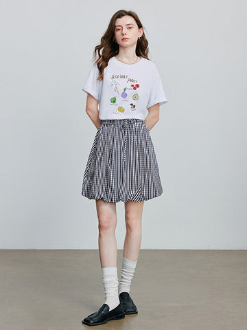 TOYOUTH Tiered Flared Boho Midi Skirt