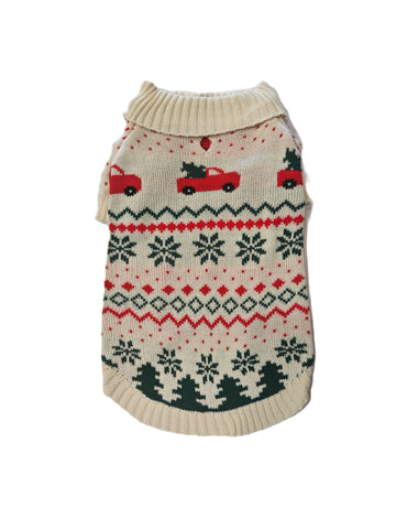 Cozy Christmas Knit Dog Sweater