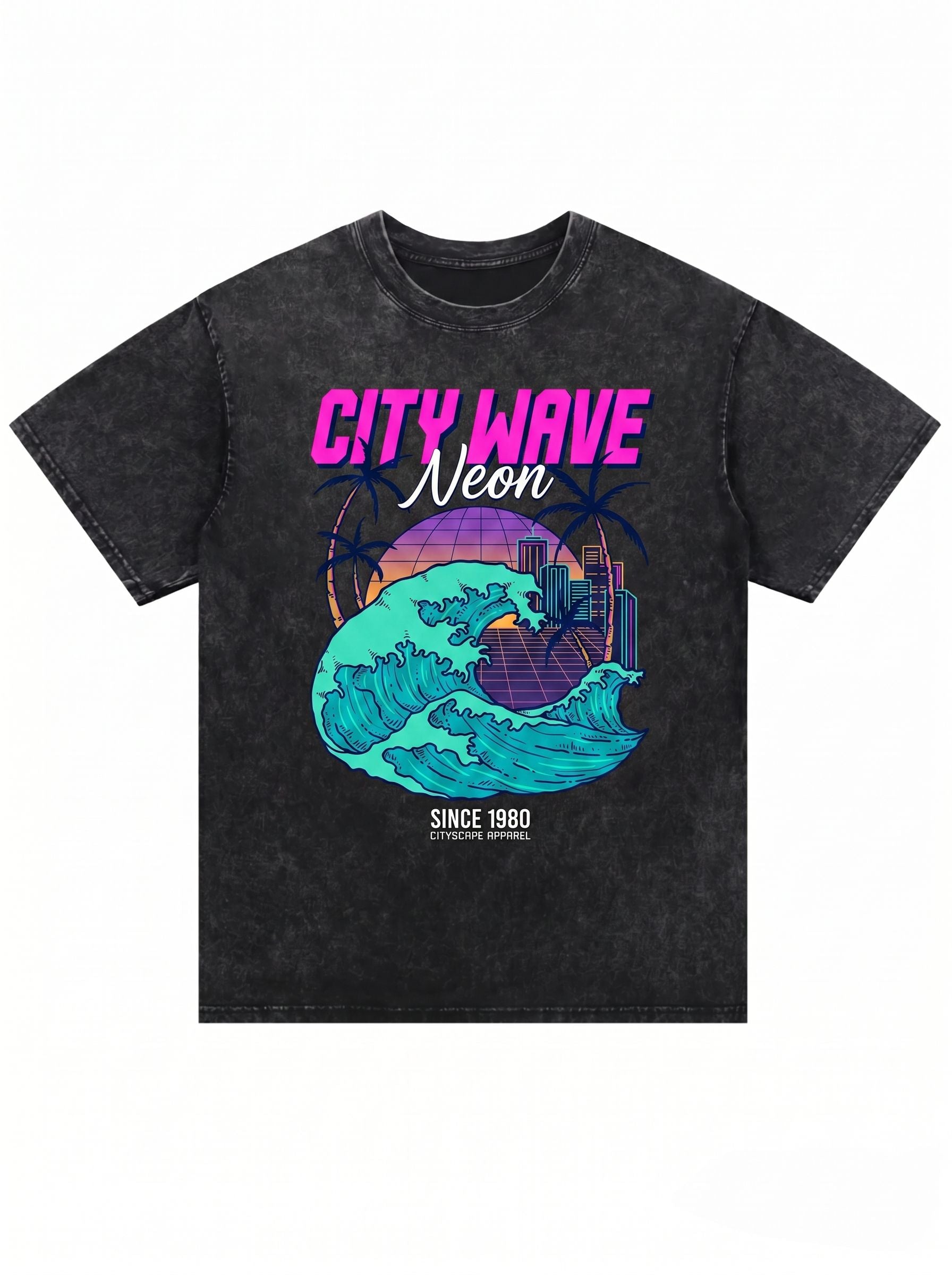 Vintage Acid Wash Graphic T-Shirt