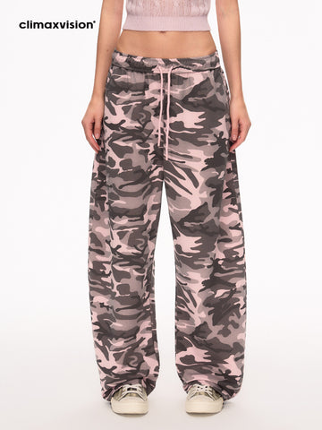 Embroidered Camo High Waisted Baggy Pants