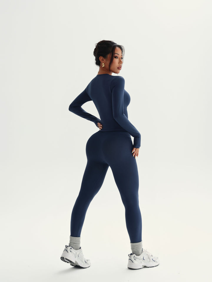 Long Sleeve High-Waisted Daily Basic Yoga Set
