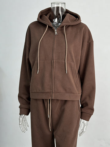 Cozy Oversized Zip Up Lounge Set