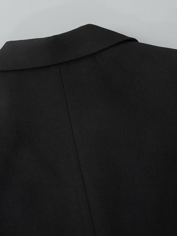 Elegant Lace Trim Fitted Blazer