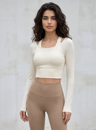 Sheer Mesh Long Sleeve Yoga Top