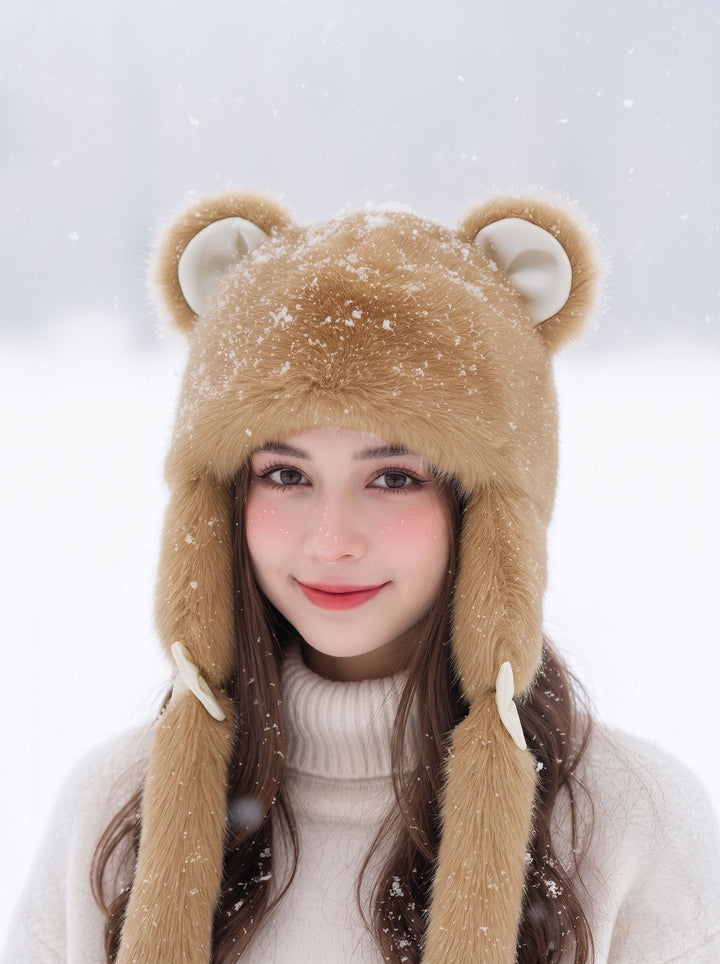 Fluffy Cute Bear Ear Hat