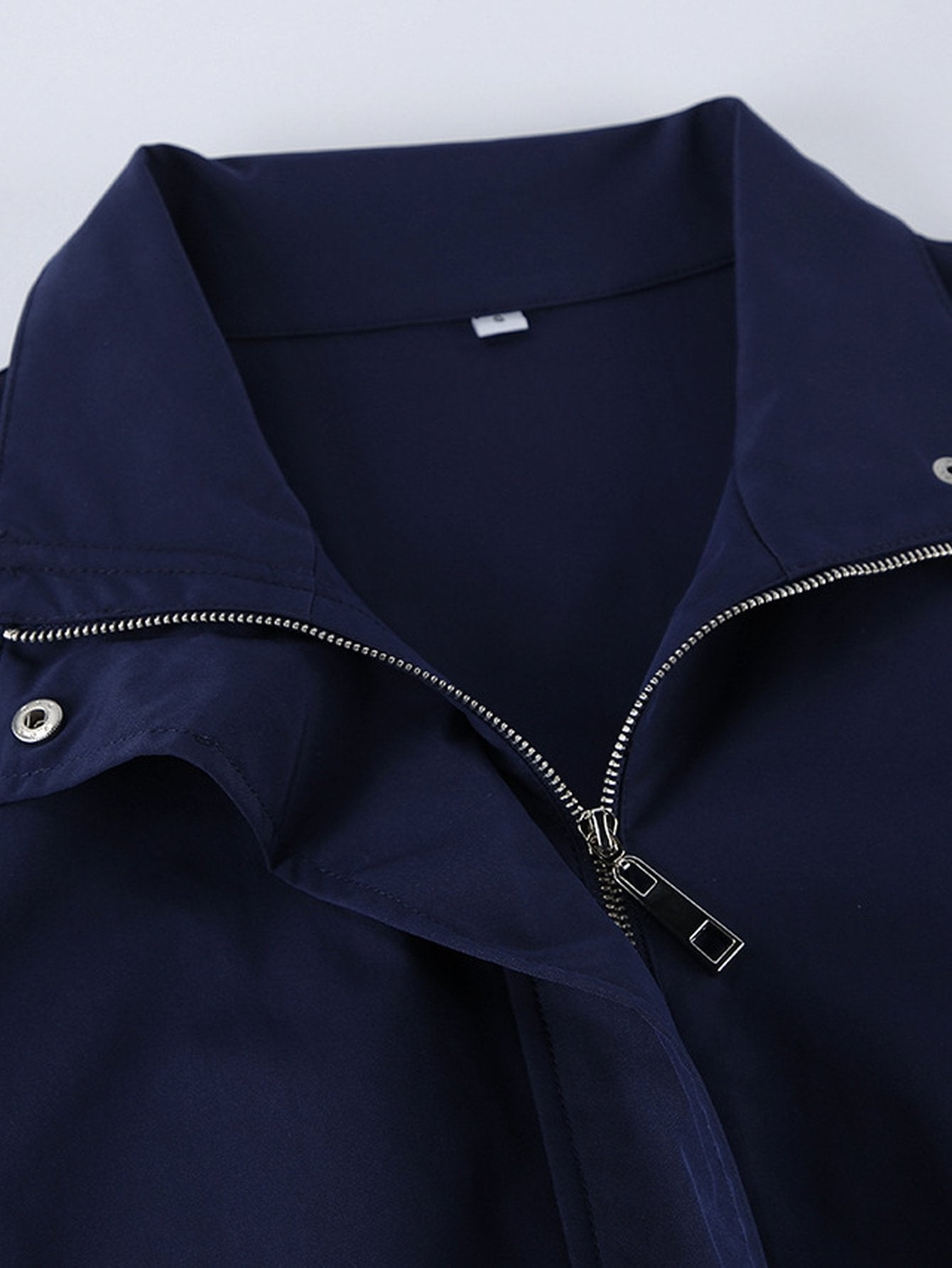 Oversized Mock Neck Zip Up Jacket