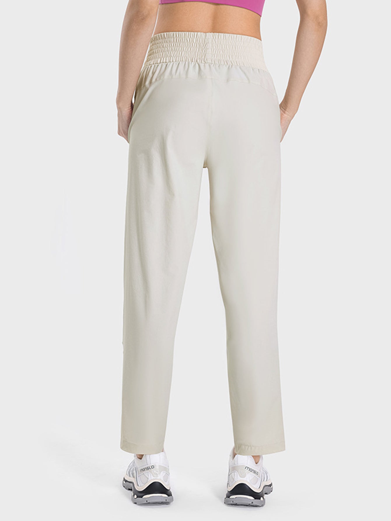 Cooling Fabric Straight Leg Active Pants-Multicolor