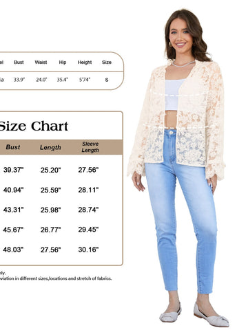 Sheer Floral Lace Button Up Shirt