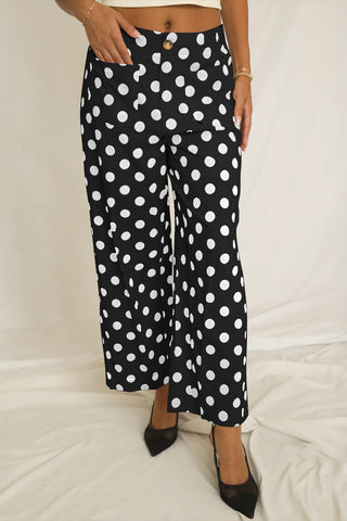 Polka Dot High Waisted Pants