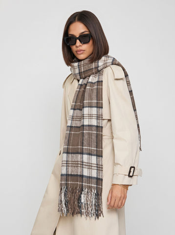 Cozy Plaid Oversized Winter Scarf