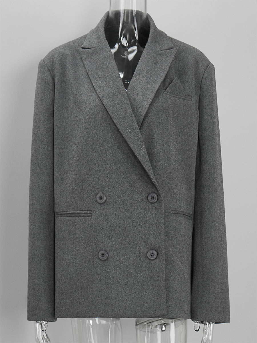 Oversized Double Breasted Wool Blazer