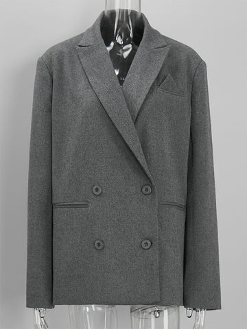 Oversized Double Breasted Wool Blazer