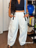 Cropped Cargo Pocket Pants