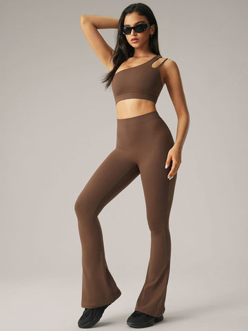 Flare-Leg Statement Yoga Pants