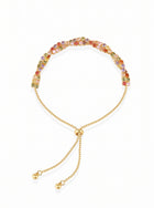 Dainty Colorful Crystal Adjustable Bracelet