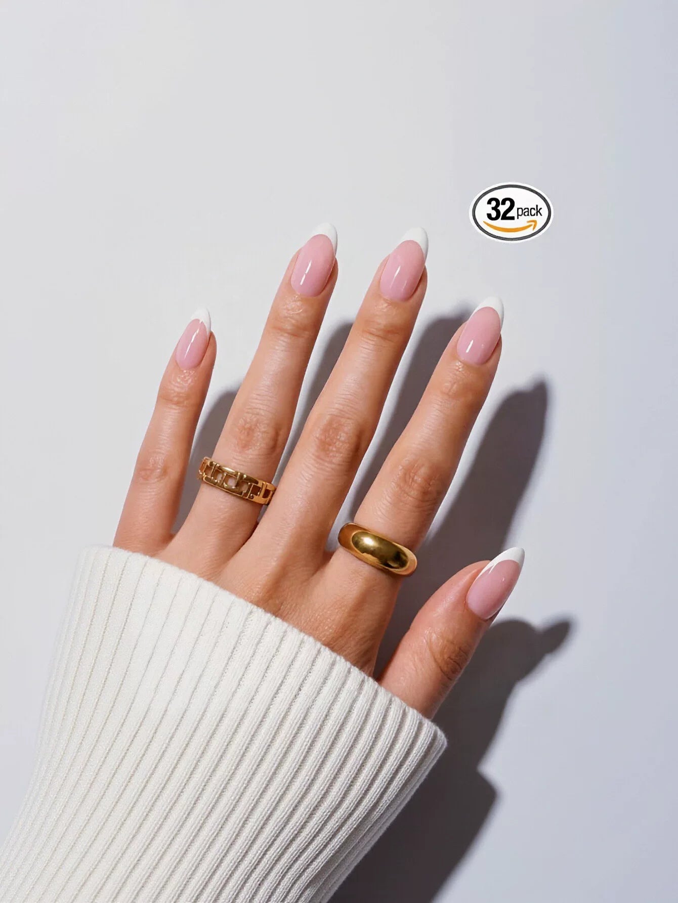Classic French Almond Press On Nails