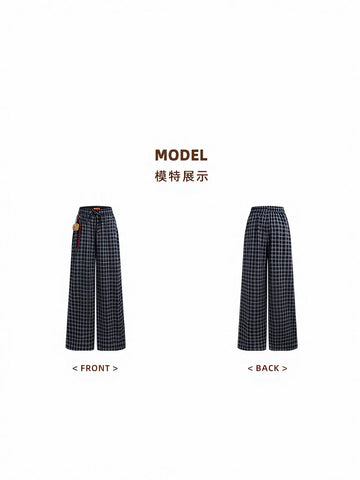 Comfy Plaid Wide Leg Pants