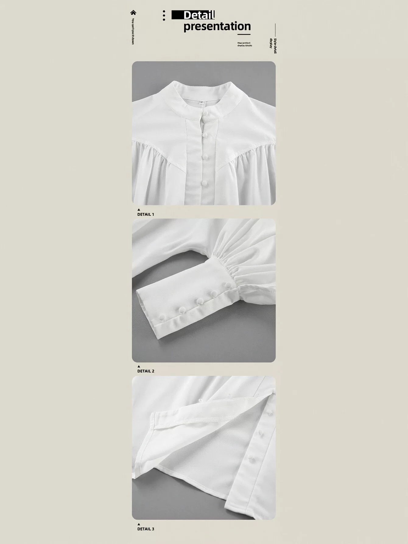Elegant Balloon Sleeve Button Down Blouse