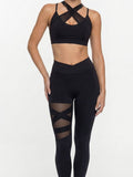 Crisscross Mesh Workout Yoga Set