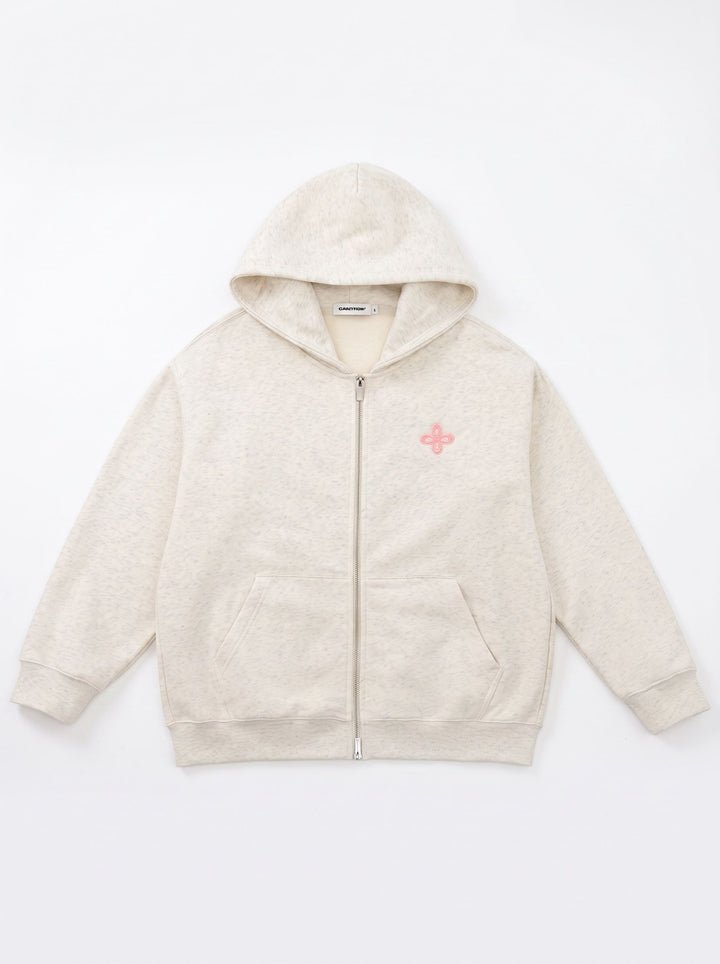 Oversized Graphic Zip Up Hoodie