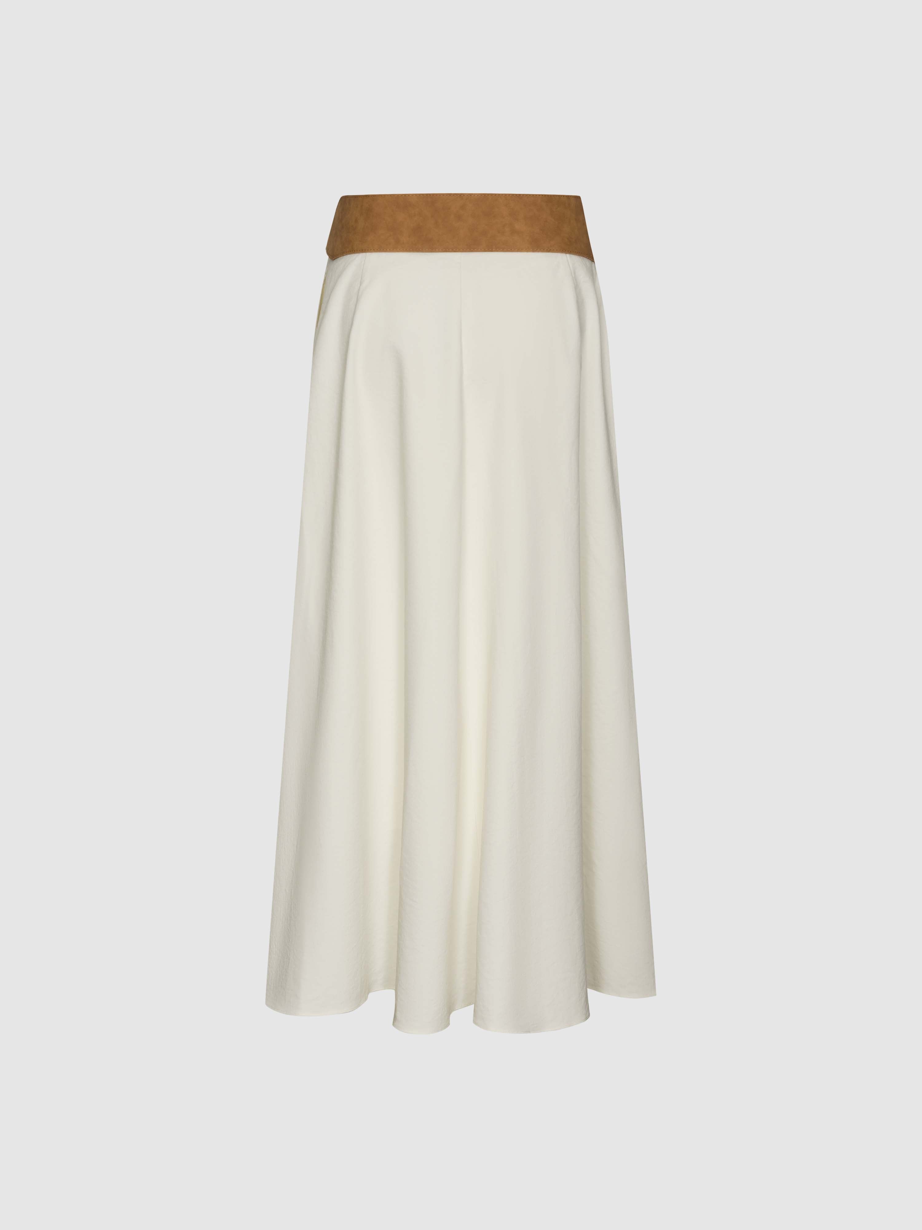 Urban Revivo Boho Belted A-Line Midi Skirts