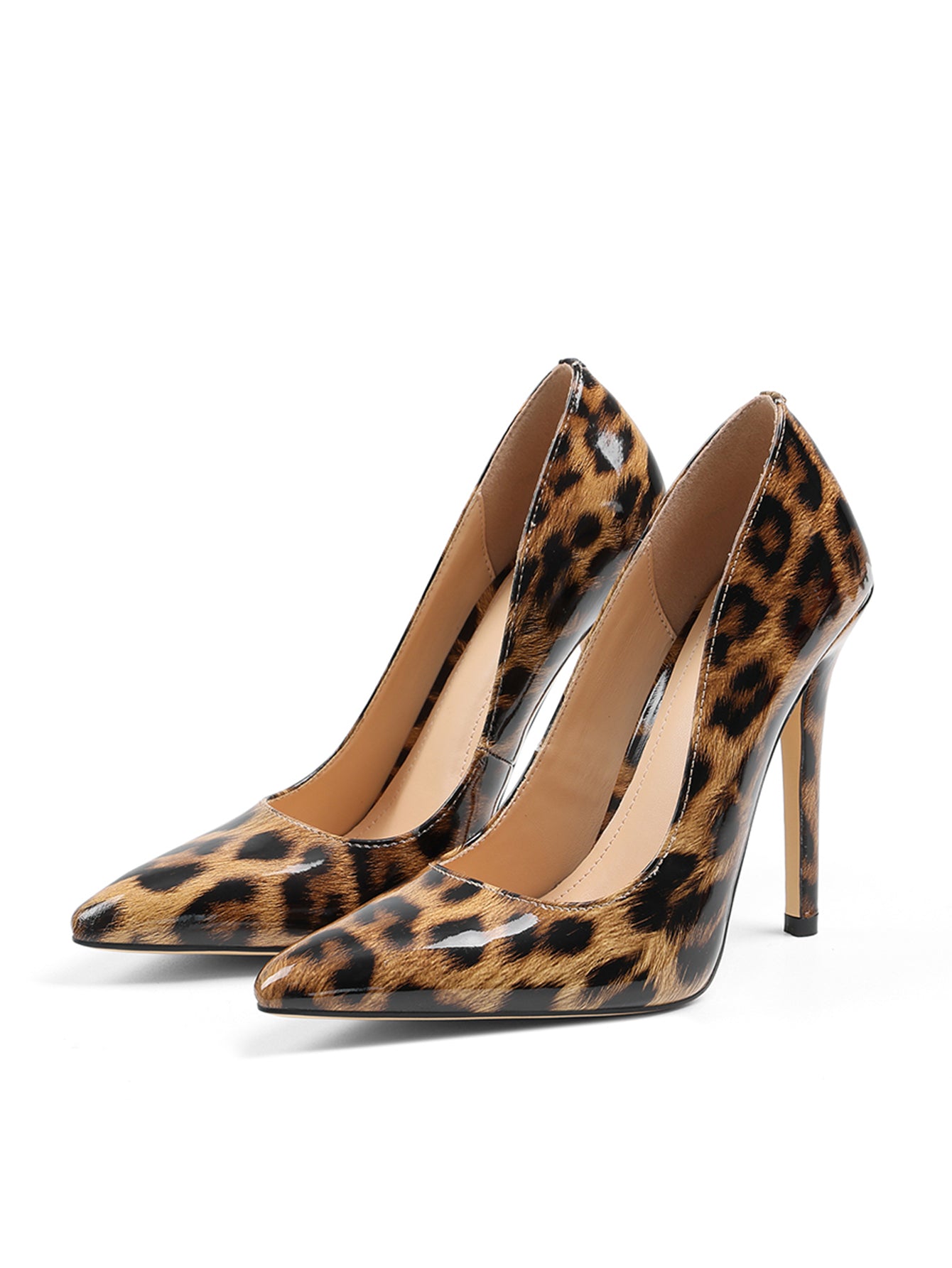 Leopard Print Pointed Toe High Heels