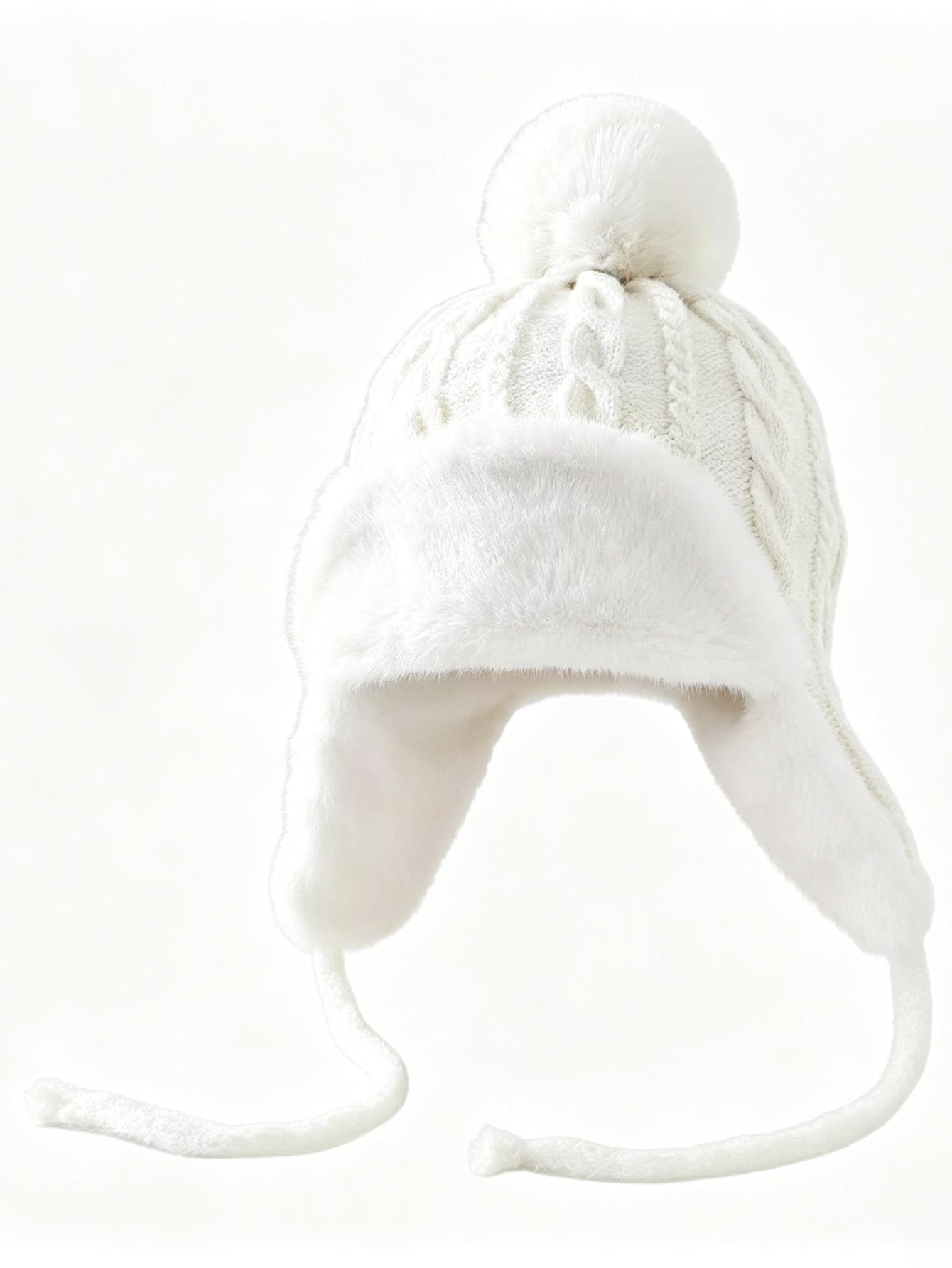 Cozy Faux Fur Pom Trapper Hat