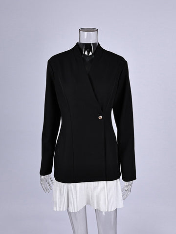 Tailored Slim Fit Pleated Blazer